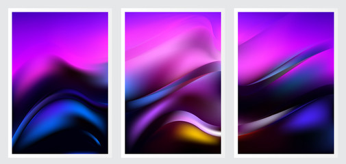 Fototapeta premium Set of abstract creative vector background design