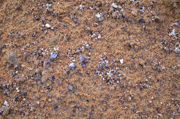small pebbles on the sand