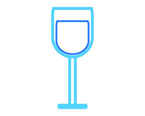 Simple vector icon with wine glass shape