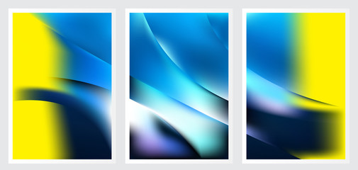Fototapeta premium Set of abstract creative vector background design