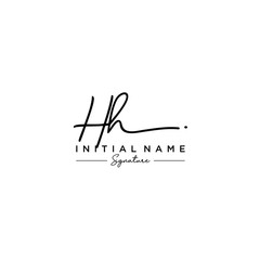 Letter HH Signature Logo Template Vector