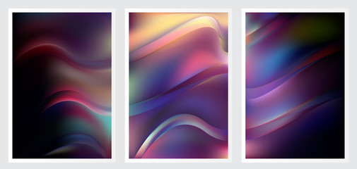 Fototapeta premium Set of abstract creative vector background design