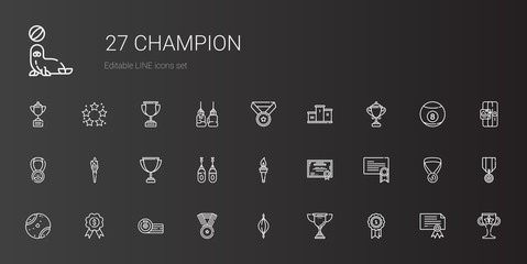 champion icons set