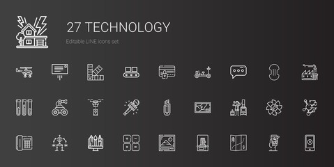 technology icons set