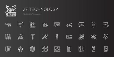 Fototapeta premium technology icons set