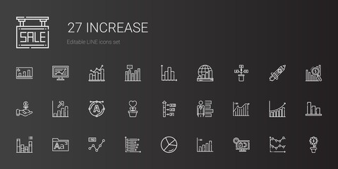 increase icons set