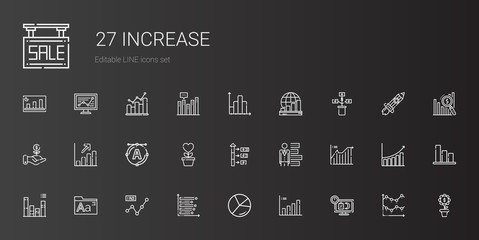 Fototapeta premium increase icons set