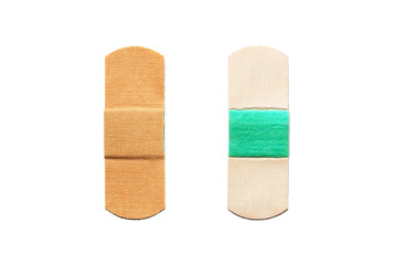 Bactericidal adhesive bandage isolated on white background