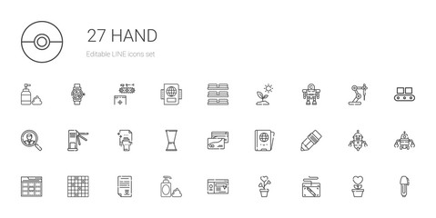 hand icons set