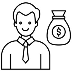 Startup Individual investors Concept Vector capitalist Icon Design