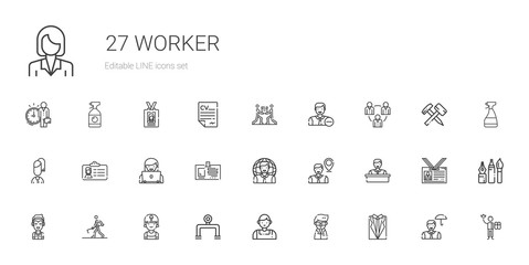 Fototapeta na wymiar worker icons set