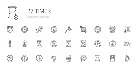 timer icons set