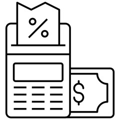 Financial charges Concept, Taxation and Expense Vector Icon Design