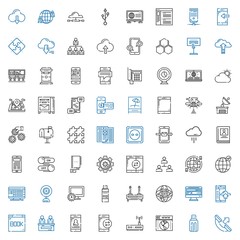 connection icons set
