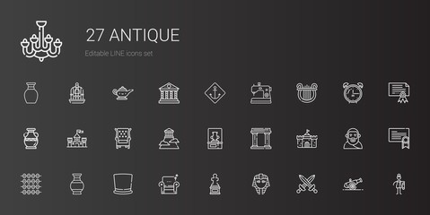 antique icons set