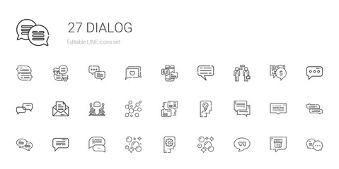 dialog icons set
