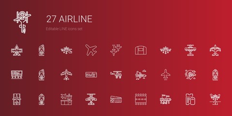 Naklejka premium airline icons set