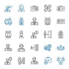 manager icons set