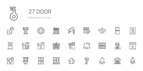 door icons set