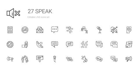 speak icons set