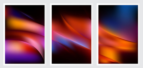 Fototapeta premium Set of abstract creative vector background design