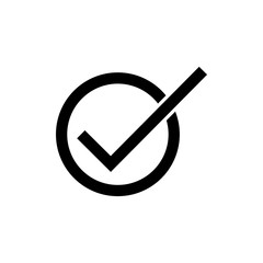 check mark icon trendy flat design