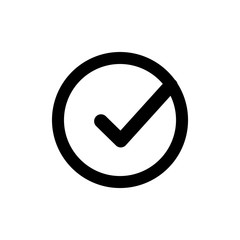 check mark icon trendy flat design