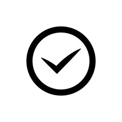 check mark icon trendy flat design