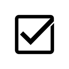 check mark icon trendy flat design