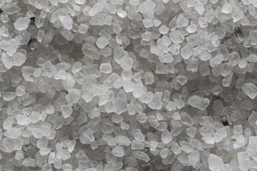 Close up on large salt crystals