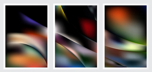 Fototapeta premium Set of abstract vector background design