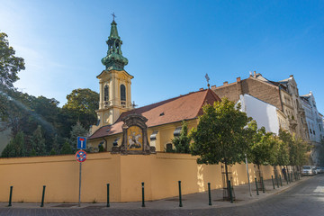 Budapest, Hungary - October 01, 2019: Saint George Serbian Orthodox Church in Budapest.
