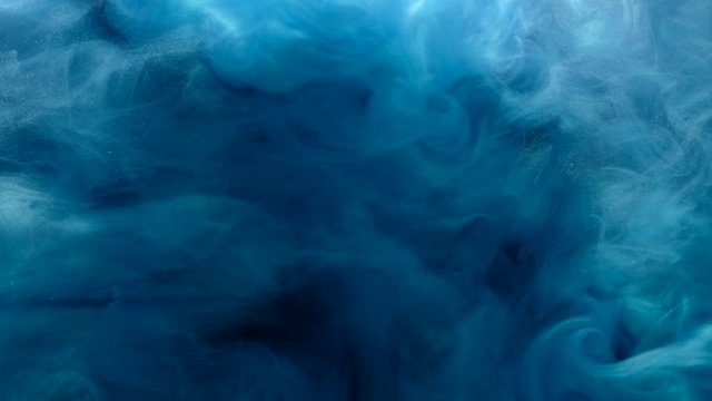 Smoke layer. Mysterious haze. Glitter blue steam wave motion effect for transition.
