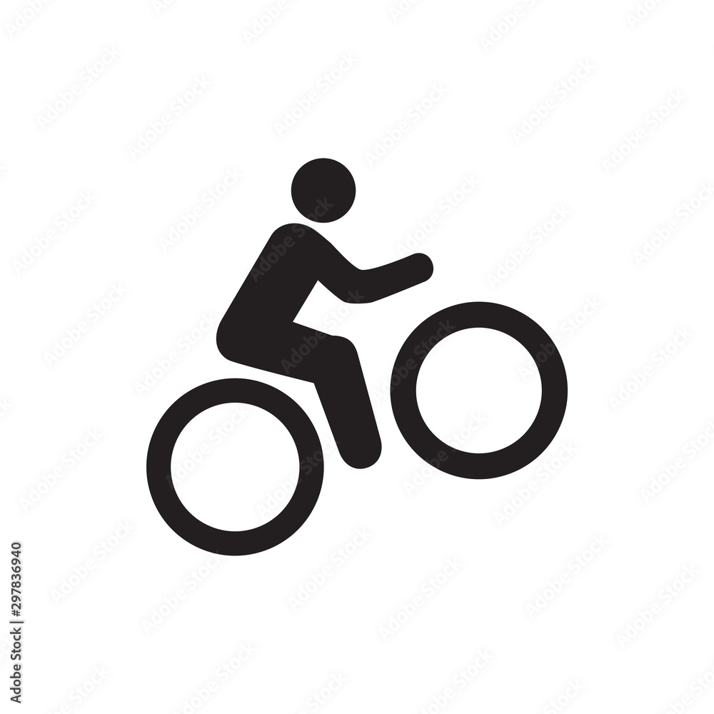 Wall mural bicycle logo icon vector flat design