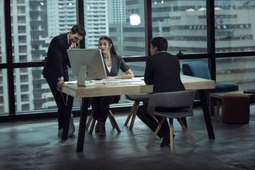 Team business people working in office