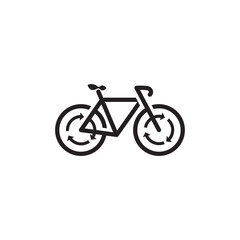 Fototapeta premium bicycle logo icon vector flat design