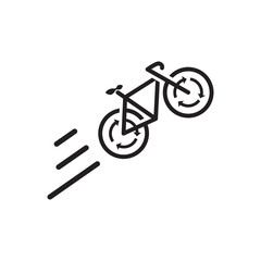 bicycle logo icon vector flat design
