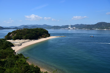 Landscape of Ohkunoshima in Hiroshima Prefecture. Seto Inland Sea