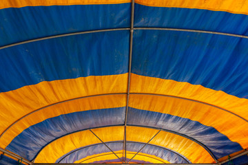 Obraz premium Colorful tent made of fabric. steel structure of tent.