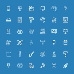 Editable 36 painter icons for web and mobile