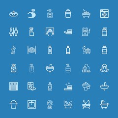 Editable 36 wash icons for web and mobile