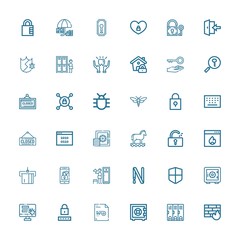 Editable 36 password icons for web and mobile