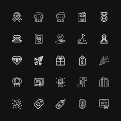 Editable 25 ribbon icons for web and mobile