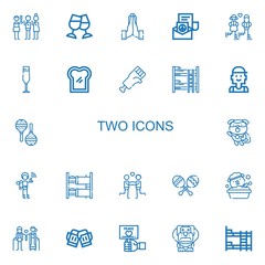 Editable 22 two icons for web and mobile
