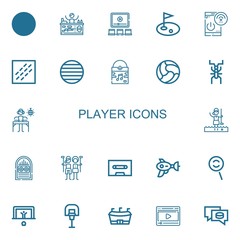 Editable 22 player icons for web and mobile