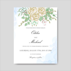 wedding cards invitation with beautiful floral themes