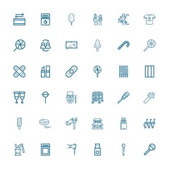 Editable 36 stick icons for web and mobile