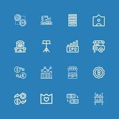 Editable 16 trade icons for web and mobile