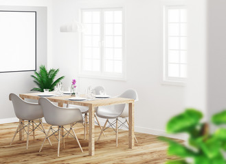 Luxury Modern Living Room, 3d rendering illustration
