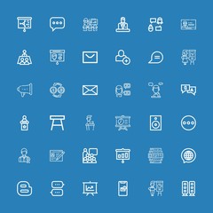 Editable 36 discussion icons for web and mobile